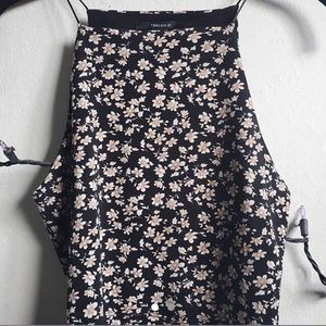 Floral crop tank top